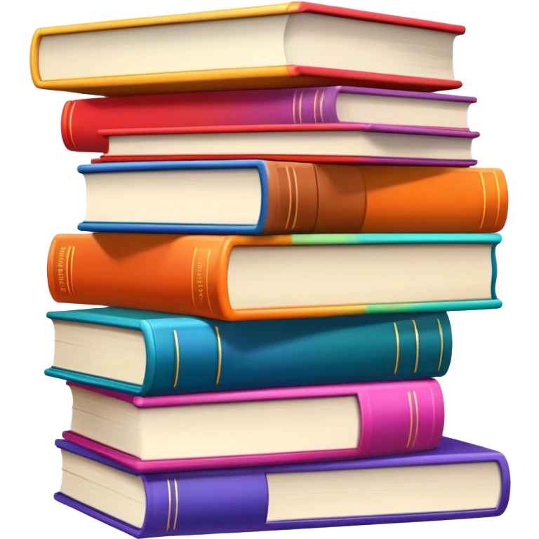 Stack of colorful books emoji