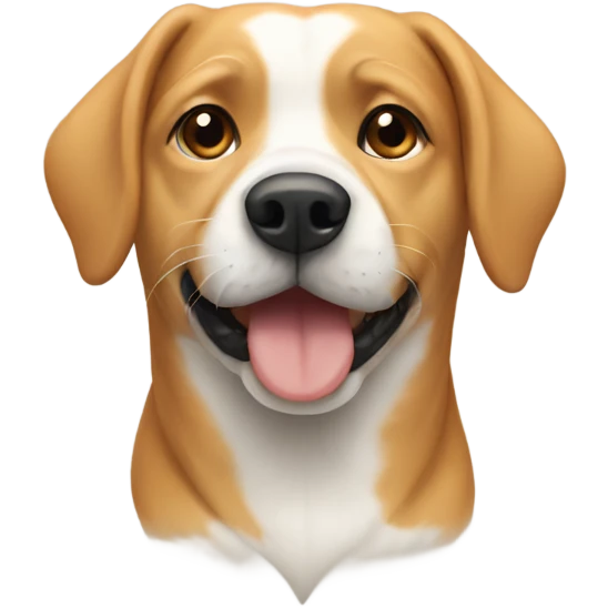 Dog laying on lady emoji