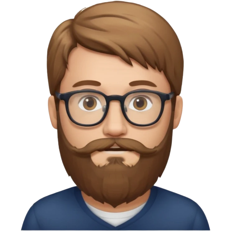Guy with long beard and glasses emoji