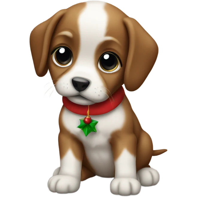 Christmas puppy emoji