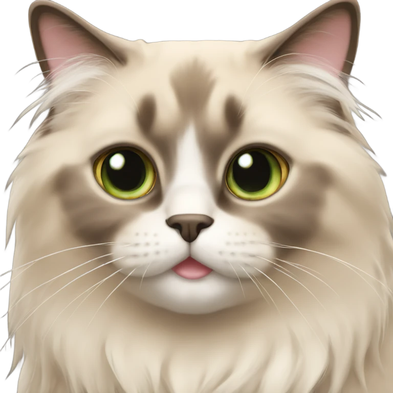 Adult tan colored ragdoll cat emoji