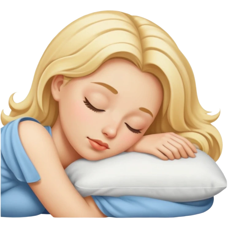 blonde woman sleeping emoji
