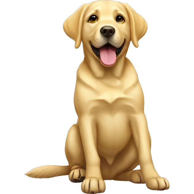 Gold Labrador happy  emoji