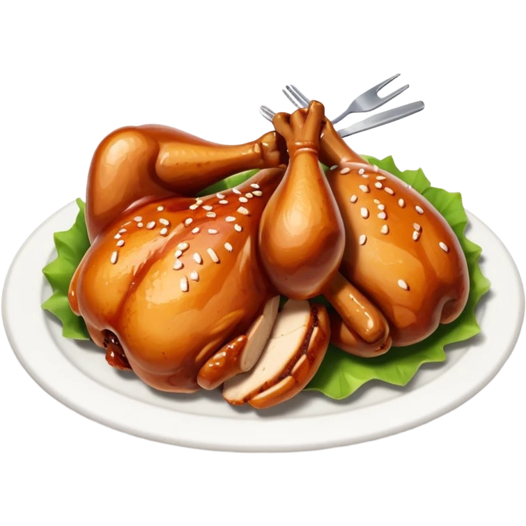 Barbecue chicken emoji