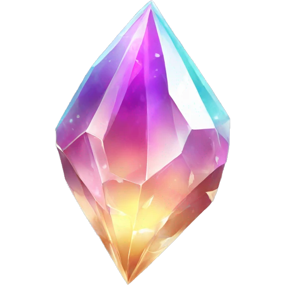 Shiny sparkly colorful crystal gem shard emoji