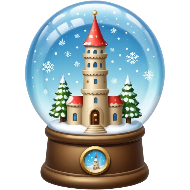 snow-globe, tower inside emoji