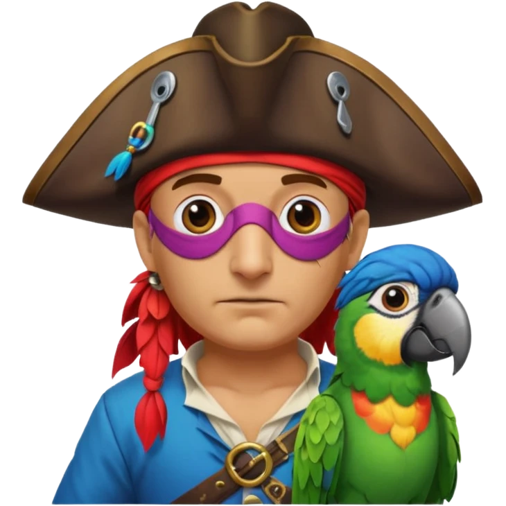 pirate and parrot emoji