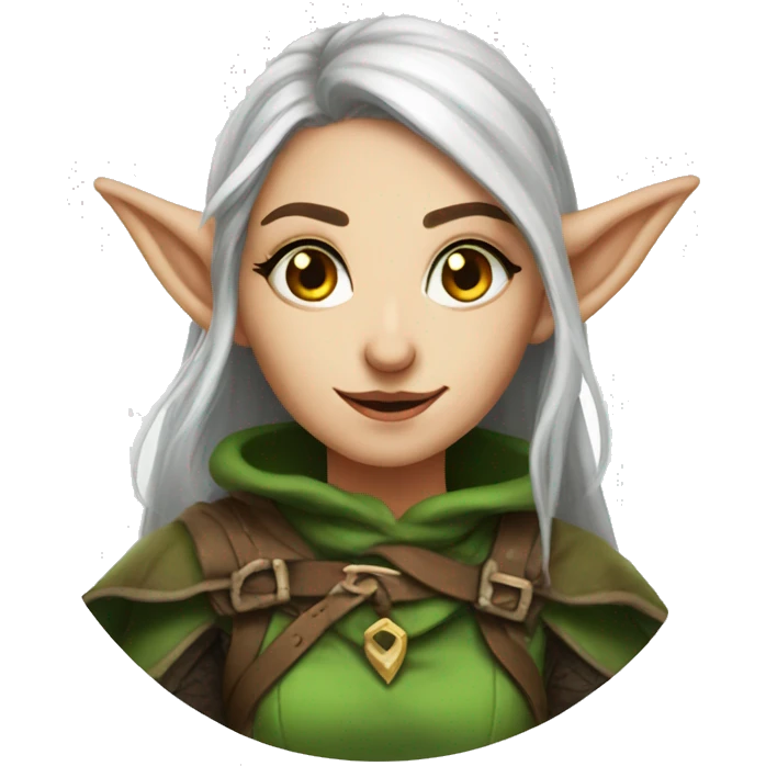 rogue female elf fantasy emoji