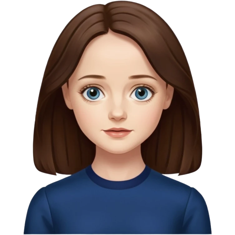 Alexis Bledel in Gilmore Girls with middle parted hair emoji