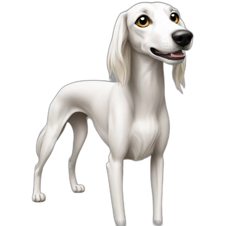 sprint white Saluki emoji