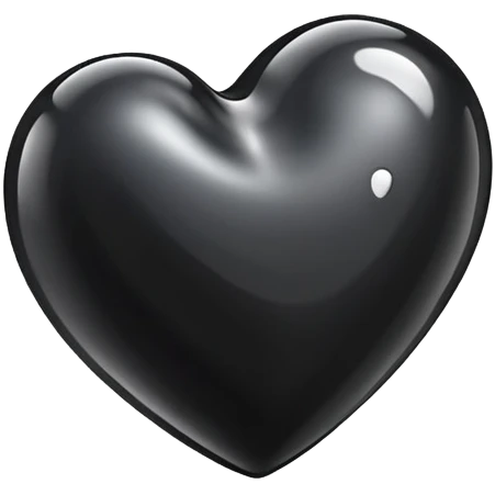 black oil heart melts emoji