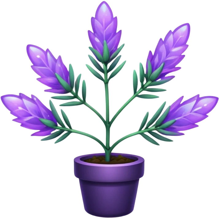 create a holographic lavender plant emoji