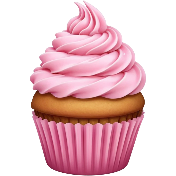 Cupcake with pink icing emoji