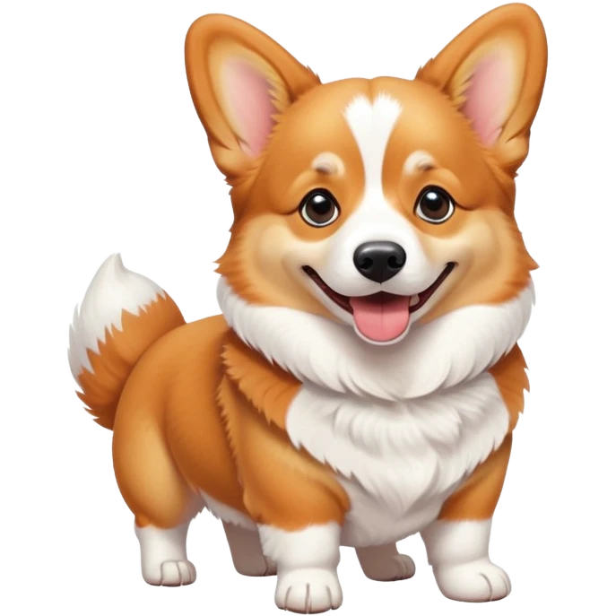 happy corgi dog with short legs emoji