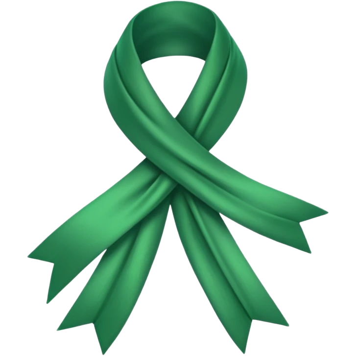 green cancer ribbon emoji