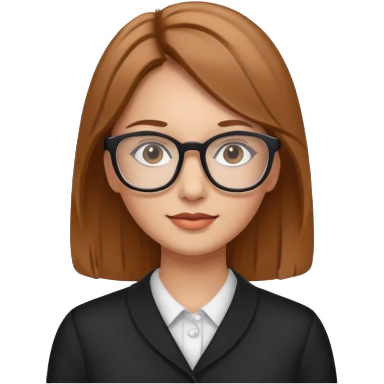 Fair skin Woman with light brown hairwearing glasses   emoji