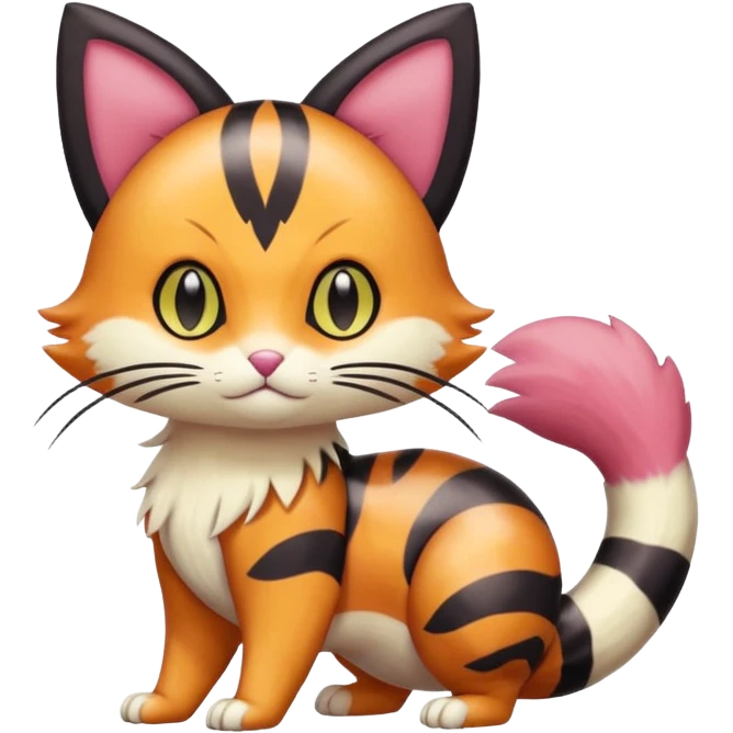 Liepard-Furret-Litten-Skitty-Pokémon-fusion-creature (full body) emoji
