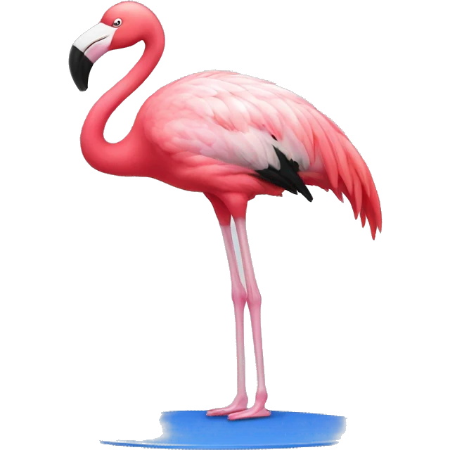 flamingo doing gymnastics emoji
