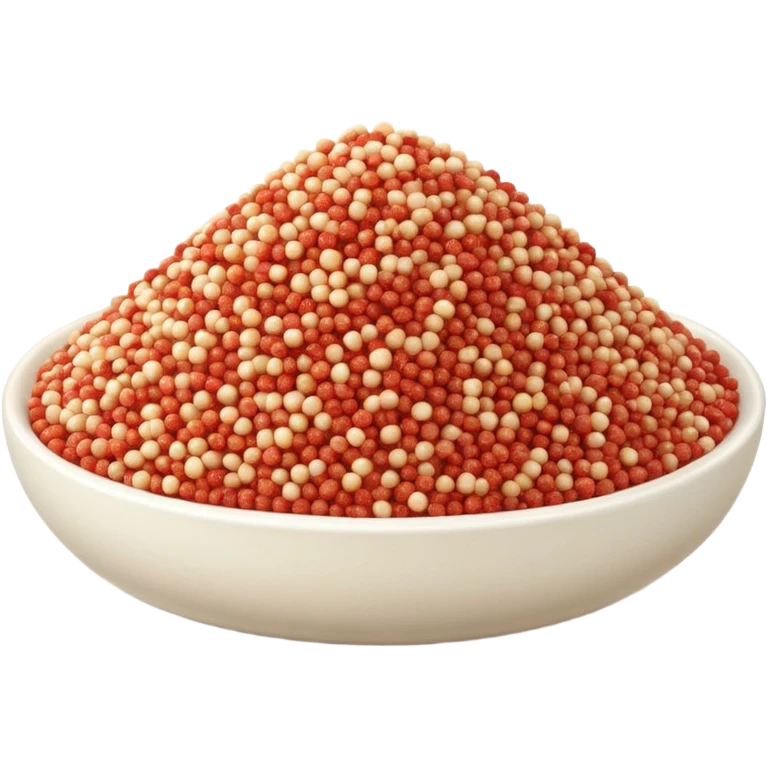 red & white small grain quinoa emoji