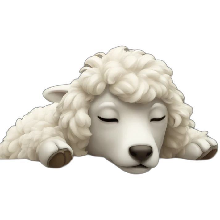 oveja durmiendo emoji