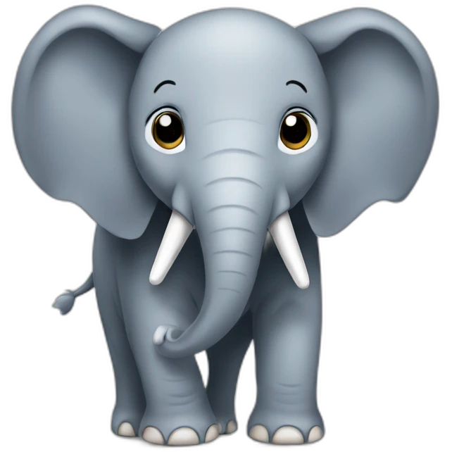 Elephant with a big sign that says #1Fan emoji