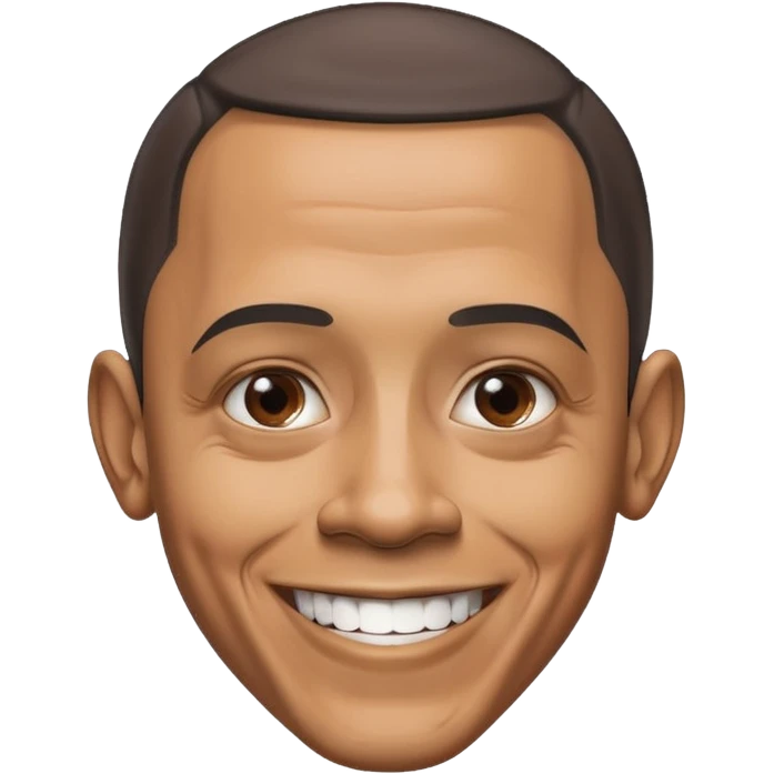 barrack obama with a insanley large forhead emoji