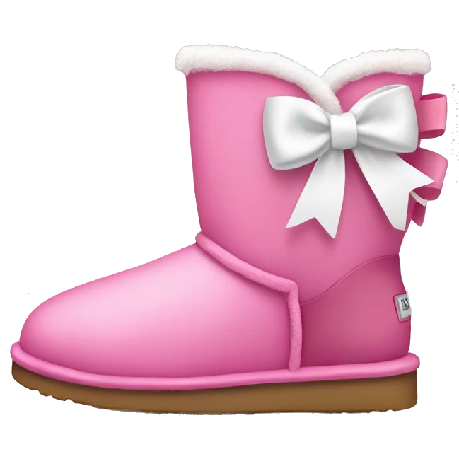 Pink uggs with a white bow emoji