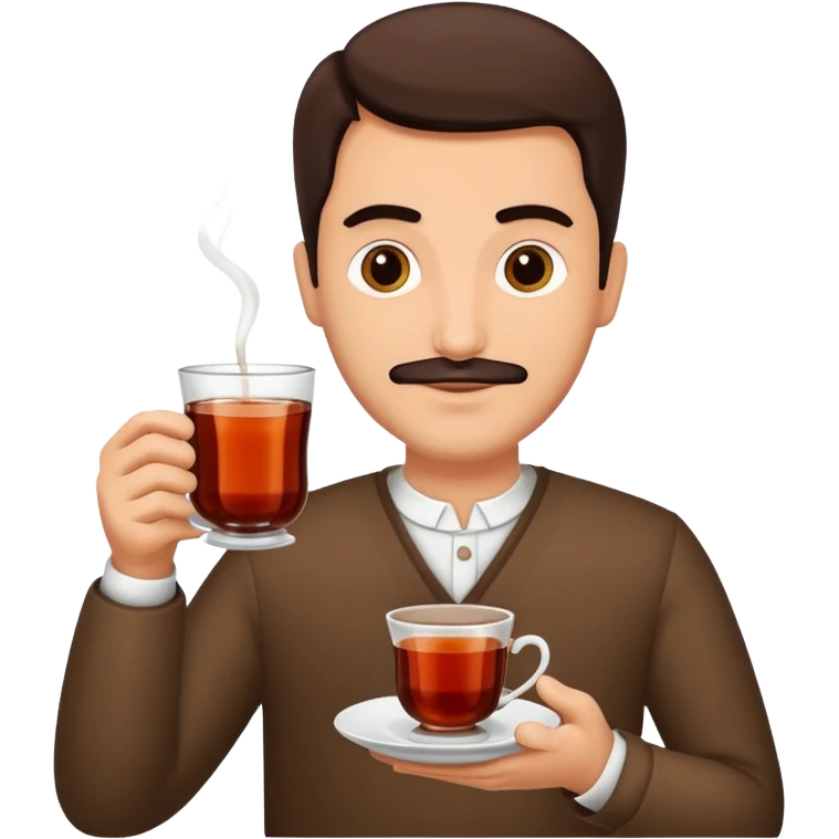 man holding turkish tea emoji