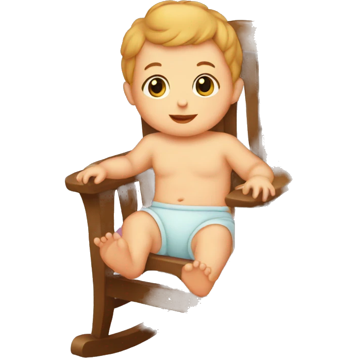 baby sitting in baby chair emoji