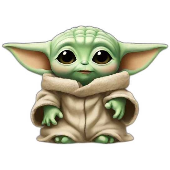 baby yoda sending a kiss emoji