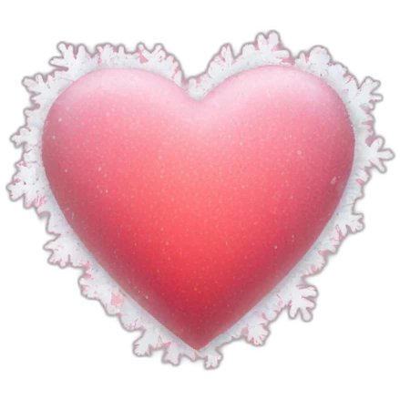 Heart with flakes emoji
