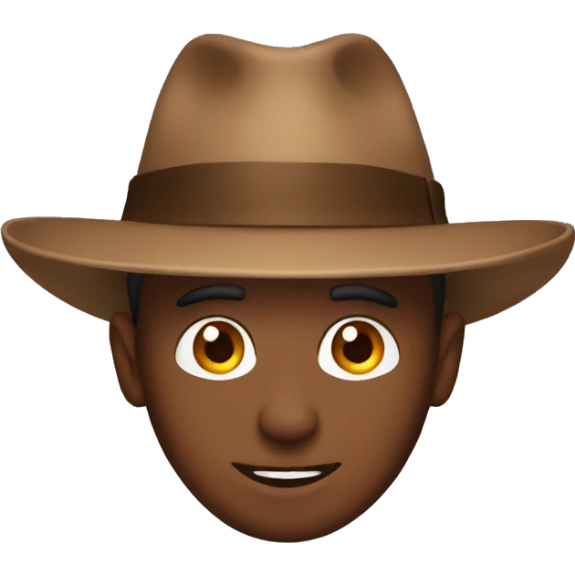 brown hat emoji