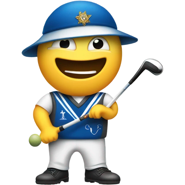 A norwegian freemason with playing golf emoji