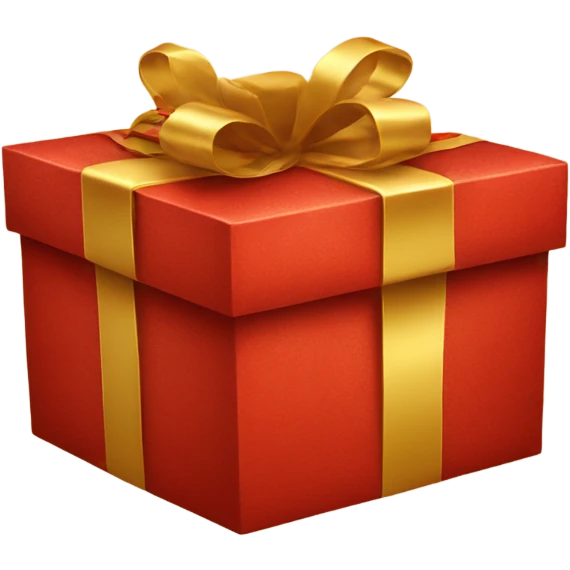 Red and gold gift box  emoji