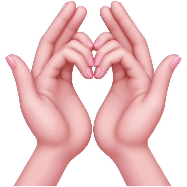 two light pink hands forming a heart shape emoji