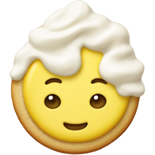 Lemon cookie with a lot of frosting  emoji