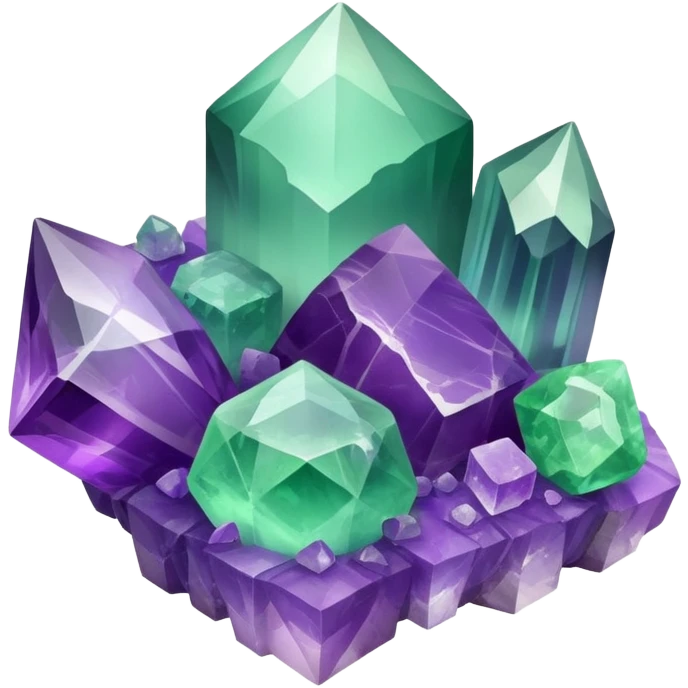 Fluorite crystal cluster emoji