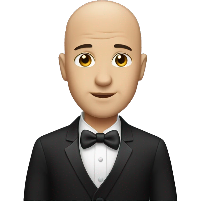 Bald guy in tuxedo emoji