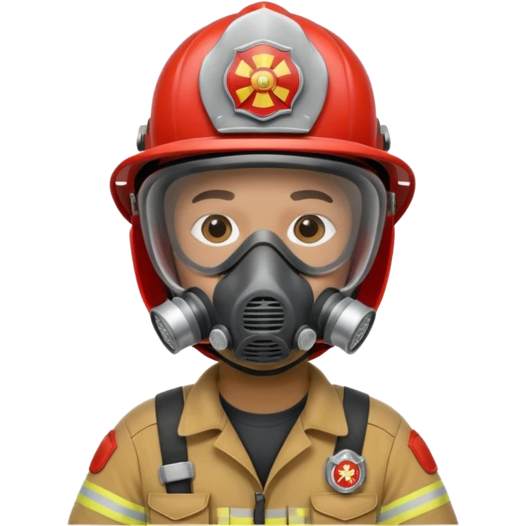 Firefighter with respiratory protection emoji