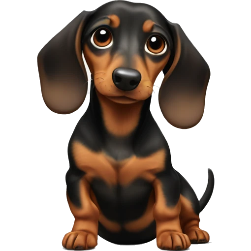 daschund doing a split  emoji