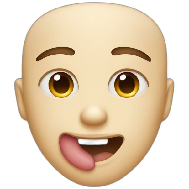 Eyes closed and bite lower lip emoji