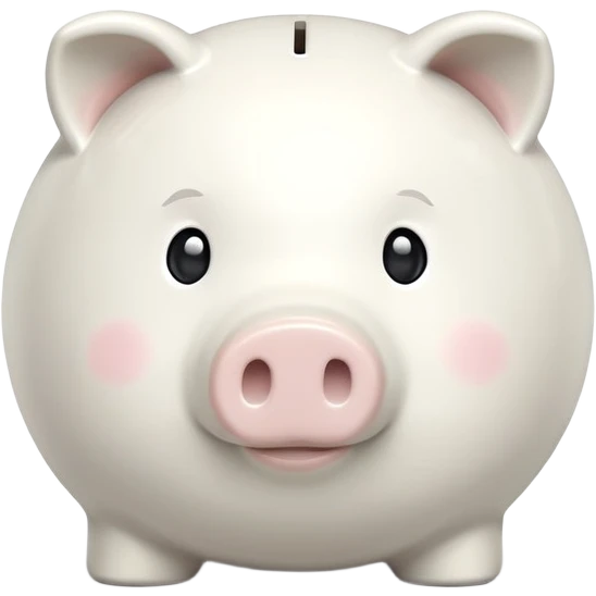 white piggy bank emoji