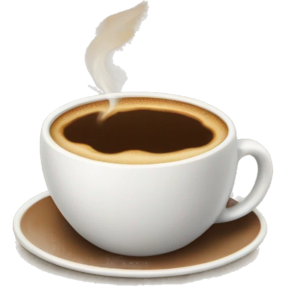 hot coffee with lattee art emoji