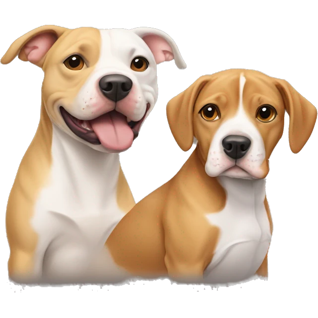 One Blondie pitbull and one beagle emoji