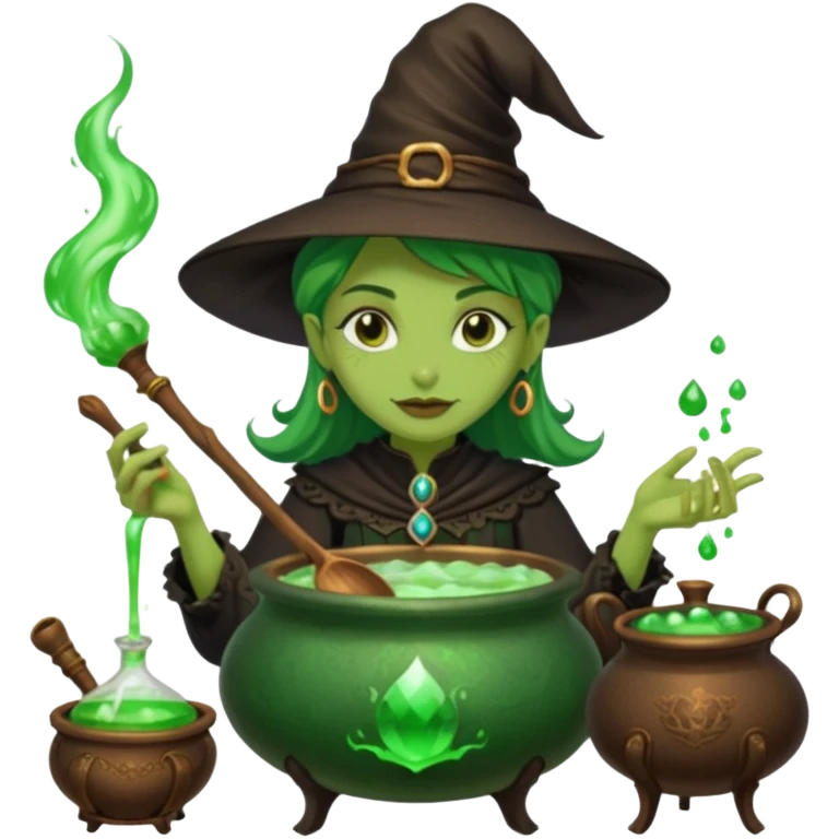 green witch cooking potion emoji