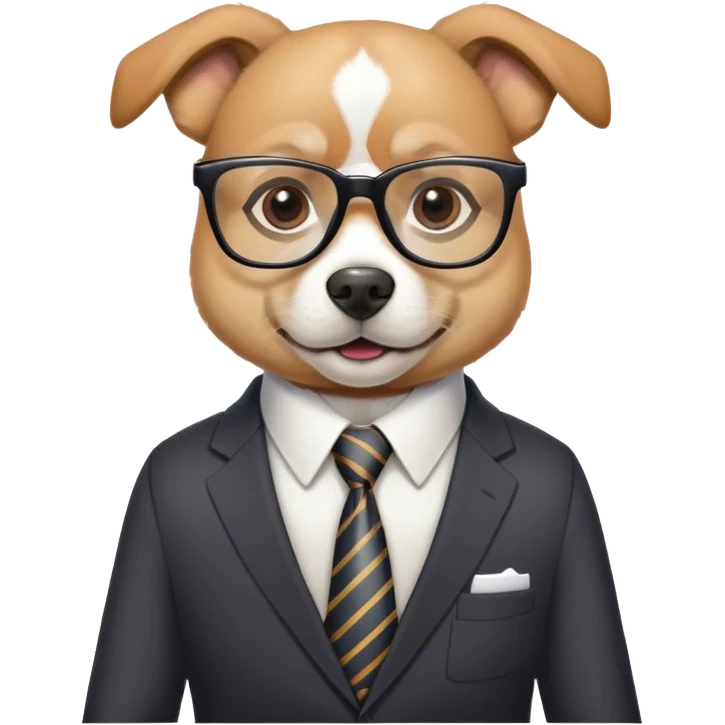 dog working as investment advisor emoji