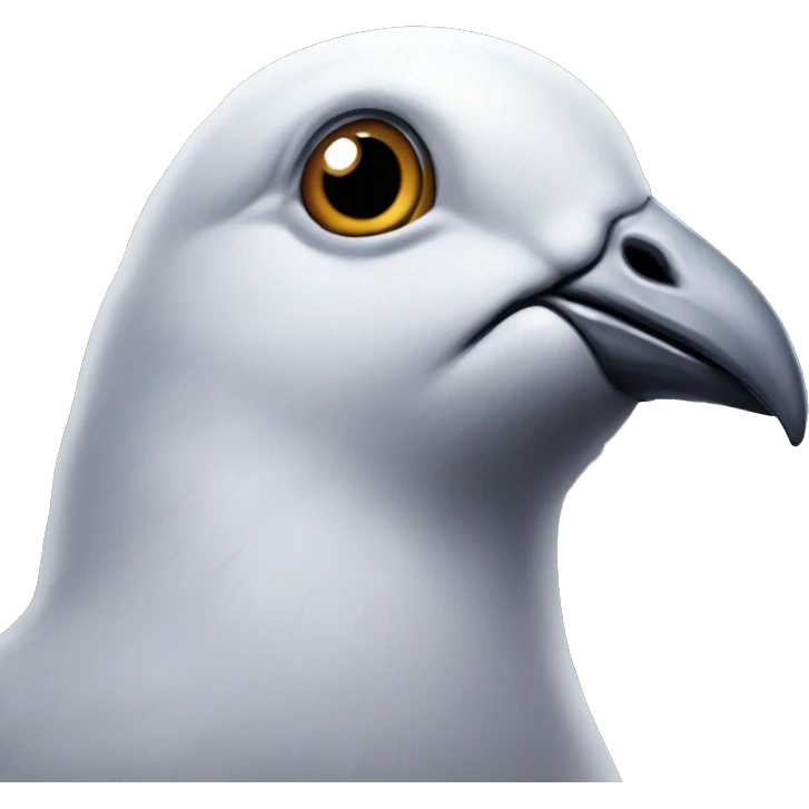 A very curious looking pigeon emoji