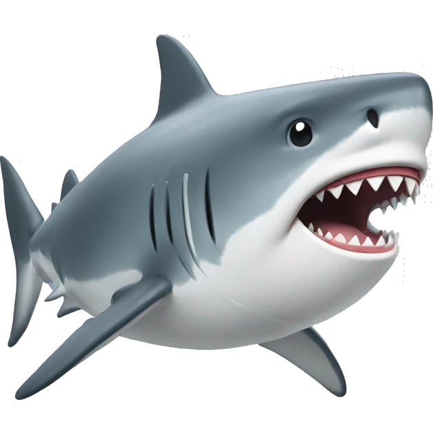 shark is wearing coat emoji