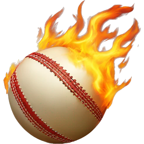 Cricket ball on fire feels like moving emoji