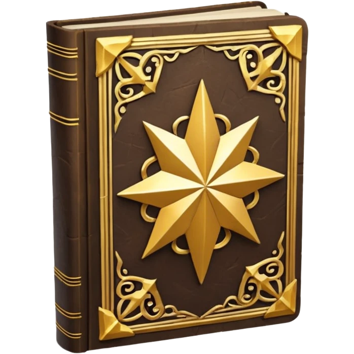 fantasy magic golden book low poly emoji